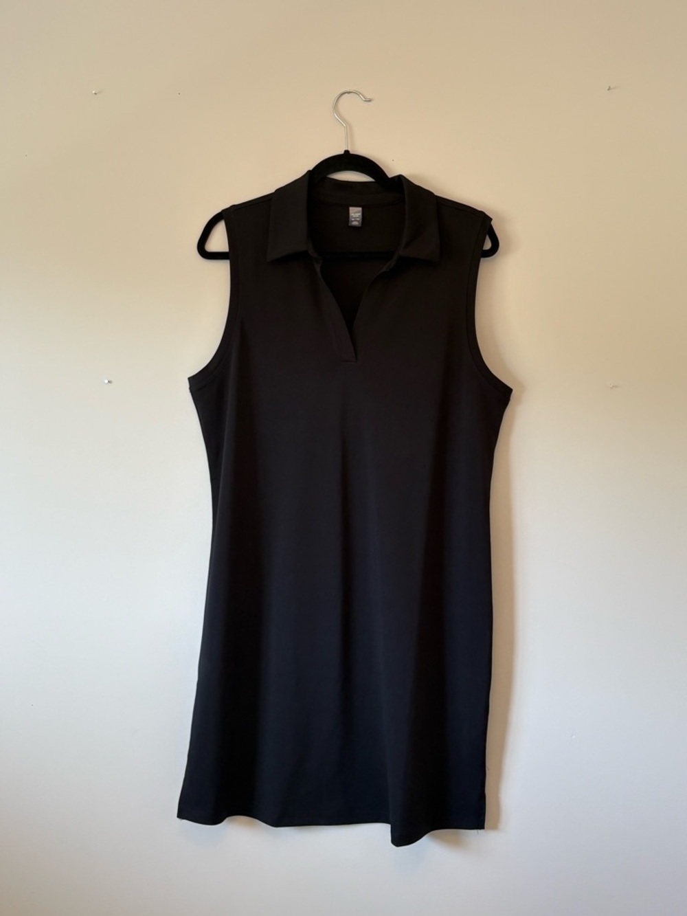 Joe Fresh Black Sleeveless Polo Dress XL | Casual Minimalist Shift Dress